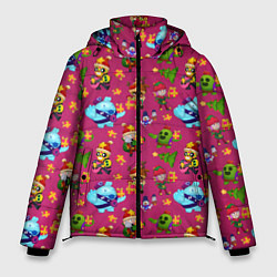 Куртка зимняя мужская Brawl stars Pattern, цвет: 3D-черный