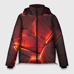 Куртка зимняя мужская ПЛИТЫ НА НЕОНЕ, цвет: 3D-черный