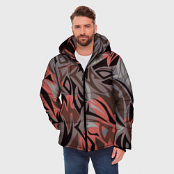 Куртка зимняя мужская Абстракция Энергия, цвет: 3D-светло-серый — фото 2