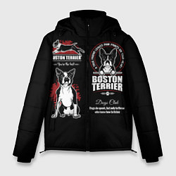 Куртка зимняя мужская Бостон-Терьер Boston Terrier, цвет: 3D-черный