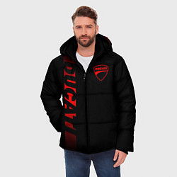 Куртка зимняя мужская DUCATI BLACK RED LINE, цвет: 3D-светло-серый — фото 2