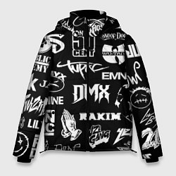 Куртка зимняя мужская RAP & HIP HOP LOGOS, цвет: 3D-черный