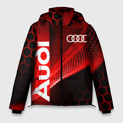 Куртка зимняя мужская AUDI АУДИ SPORT СПОРТ RED AND BLACK, цвет: 3D-красный