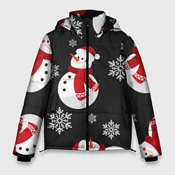 Куртка зимняя мужская Снеговик!, цвет: 3D-черный