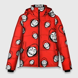 Куртка зимняя мужская Бумажный дом Паттерн, цвет: 3D-красный