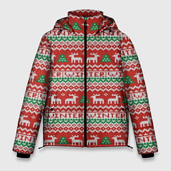Мужская зимняя куртка Deer Christmas Pattern