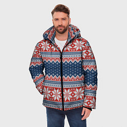Куртка зимняя мужская Knitted Pattern, цвет: 3D-красный — фото 2