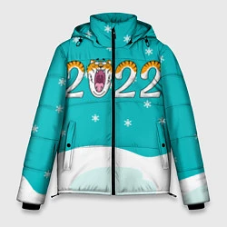 Куртка зимняя мужская Надпись 2022 Новый год, цвет: 3D-черный