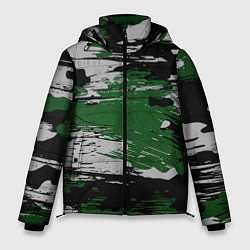 Куртка зимняя мужская Green Paint Splash цвета 3D-черный — фото 1