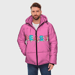 Куртка зимняя мужская Mr Beast Donut Pink edition, цвет: 3D-красный — фото 2