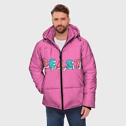 Куртка зимняя мужская Mr Beast Donut Pink edition, цвет: 3D-красный — фото 2