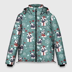 Куртка зимняя мужская Веселые Собачки 2022, цвет: 3D-красный