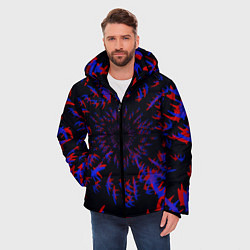 Куртка зимняя мужская Абстракция Стай, цвет: 3D-черный — фото 2