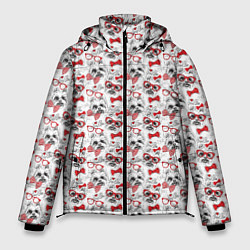Куртка зимняя мужская Собачка Йорк, цвет: 3D-красный
