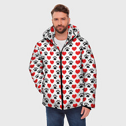 Куртка зимняя мужская Четвероногий Любимец, цвет: 3D-красный — фото 2