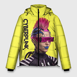 Куртка зимняя мужская Cyberpunk Панк, цвет: 3D-светло-серый