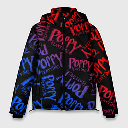 Куртка зимняя мужская POPPY PLAYTIME LOGO NEON, ХАГИ ВАГИ, цвет: 3D-красный