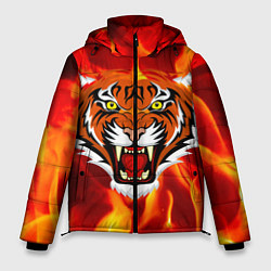 Куртка зимняя мужская Fire Tiger Face 2022, цвет: 3D-красный