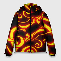 Куртка зимняя мужская ОГНЕННОЕ ТАТУ ДРАКЕНА DRAKEN FIRE TATTOO, цвет: 3D-черный