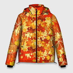 Куртка зимняя мужская Кленовый листопад, цвет: 3D-красный