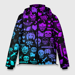 Мужская зимняя куртка UNDERTALE NEON PATTERN УЗОР