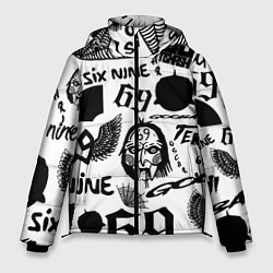 Куртка зимняя мужская 6IX9INE - Pattern, цвет: 3D-черный
