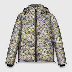 Куртка зимняя мужская Разная Криптовалюта, цвет: 3D-светло-серый