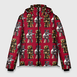 Мужская зимняя куртка Minecraft warriors pattern