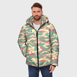 Куртка зимняя мужская Камуфляж в пастельных цветах, цвет: 3D-светло-серый — фото 2
