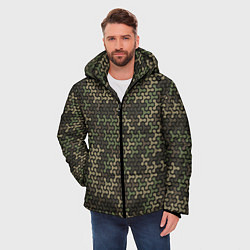 Куртка зимняя мужская Абстрактный Охотничий Камуфляж, цвет: 3D-светло-серый — фото 2