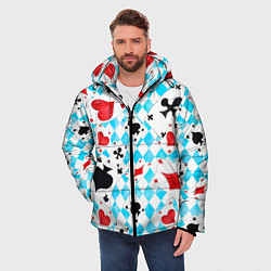 Куртка зимняя мужская Карты в воздухе, цвет: 3D-светло-серый — фото 2
