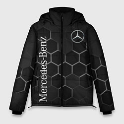 Куртка зимняя мужская Mercedes-Benz black соты, цвет: 3D-красный