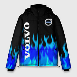Куртка зимняя мужская Volvo размытый огонь, цвет: 3D-светло-серый
