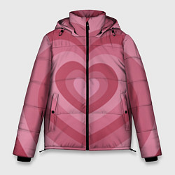 Куртка зимняя мужская Сердца LOVE, цвет: 3D-светло-серый