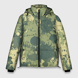 Куртка зимняя мужская Камуфляж: Брызги красок, цвет: 3D-черный