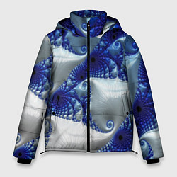Куртка зимняя мужская Абстрактные морские ракушки, цвет: 3D-светло-серый