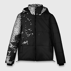Куртка зимняя мужская ЧЕРНОЕ БЕЛЫЙ ГРАНЖ ПОЛОСЫЫ, цвет: 3D-черный