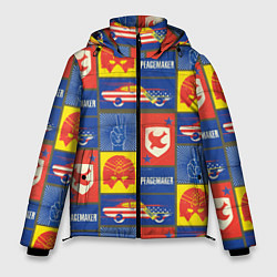 Куртка зимняя мужская Миротворец Паттерн, цвет: 3D-красный