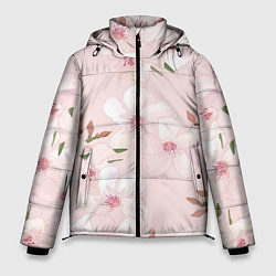 Мужская зимняя куртка Розовые цветы весны