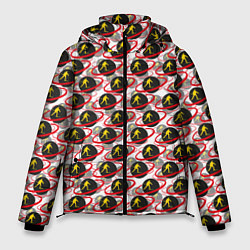 Куртка зимняя мужская БИАТЛОН ЛОГО ПАТТЕРН, цвет: 3D-красный
