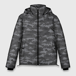 Куртка зимняя мужская Тёмно-Серый Камуфляж Рыбака, цвет: 3D-светло-серый