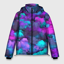 Куртка зимняя мужская Неоновые тучи, цвет: 3D-светло-серый