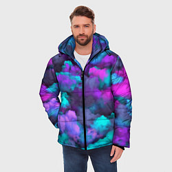 Куртка зимняя мужская Неоновые тучи, цвет: 3D-светло-серый — фото 2