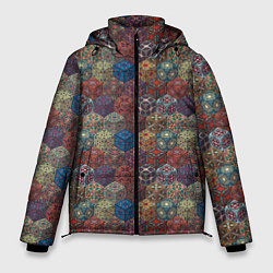 Мужская зимняя куртка Разноцветные Кубические Узоры