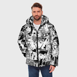 Куртка зимняя мужская Волейбол!! pattern, цвет: 3D-черный — фото 2