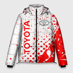 Куртка зимняя мужская Toyota брызги, цвет: 3D-красный