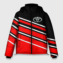 Куртка зимняя мужская Toyot полосы, цвет: 3D-красный