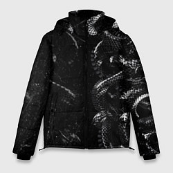 Мужская зимняя куртка Змеиный Паттерн Snake Black
