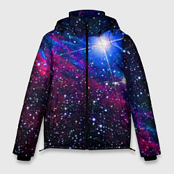 Куртка зимняя мужская Открытый космос Star Neon, цвет: 3D-красный