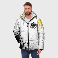 Куртка зимняя мужская RUSSIAN EMPIRE - ГЕРБ Брызги, цвет: 3D-черный — фото 2